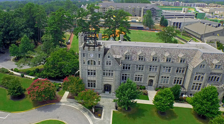 Aerial View of Lupton Hall