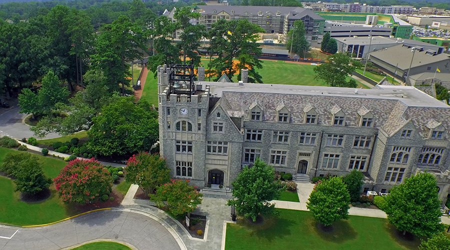 Aerial View of Lupton Hall