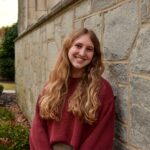 Student Hannah Womersley '23 on campus